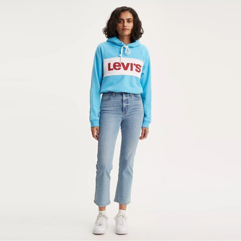 Levi's Premium MILE HIGH‎ ROSE WAISTED CROP FLARE WOMEN'S JEANS size 24x26 levis